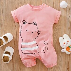 NWOT 3-6mo Cat Romper Bodysuit